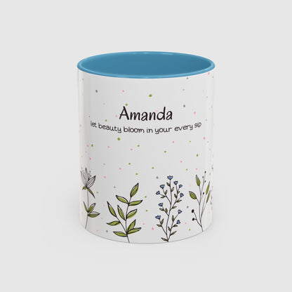 Let beauty bloom in your every sip (Personalized)