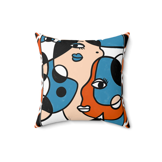 Faces of Fun Pillow