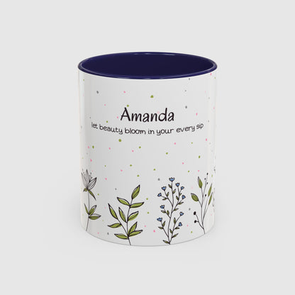 Let beauty bloom in your every sip (Personalized)