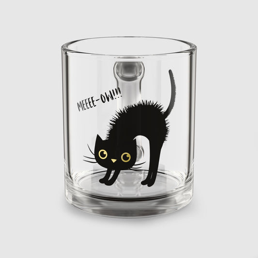 'MEEEE-OW!!!' - Glass Mug