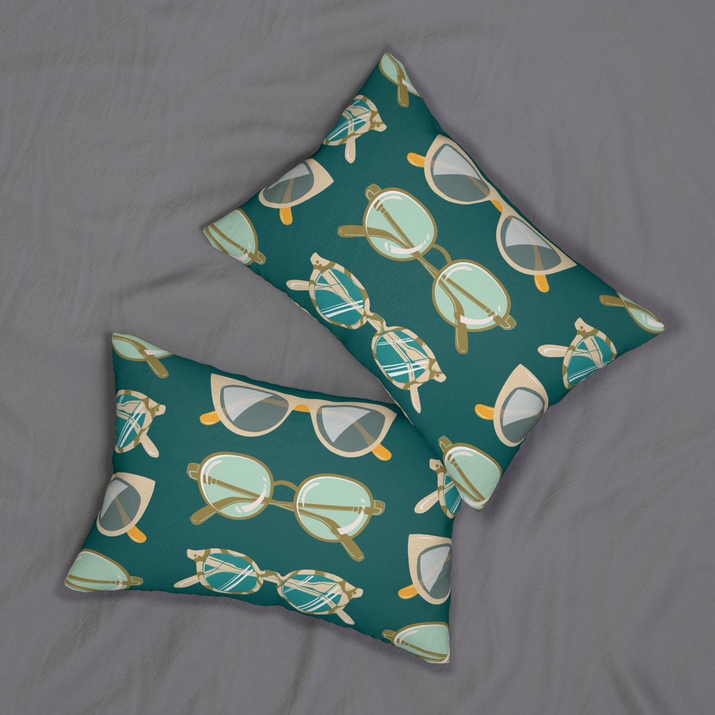 Retro Sunglasses – Brown & Cream on Teal